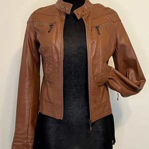 American Rag XS Biker brown leather jacket